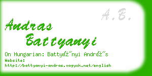 andras battyanyi business card